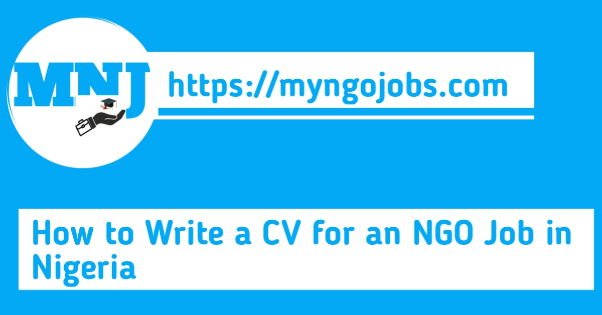 How to write a CV for an NGO job