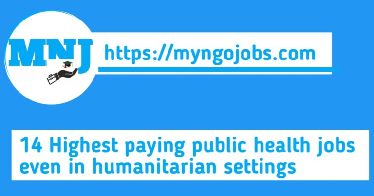 14 Highest paying public health jobs