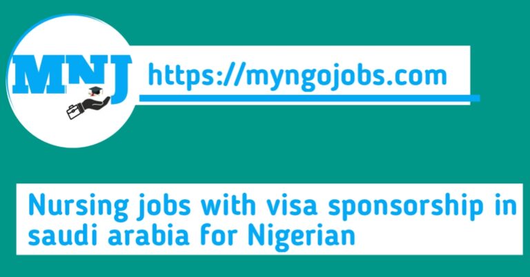 Nursing jobs with visa sponsorship in saudi arabia
